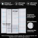 Samsung 653 L, 3 Star, Frost Free, Double Door, Convertible 5-in-1 Dig... - Image 3