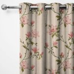 SPACES DRAPE STORY Heavy Polyester Fabric Floral Elegant Digital Print... - Image 2