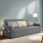 Casaliving Leymour 3 Seater Sofa Cum Bed for Living Room - (Dark Grey ...