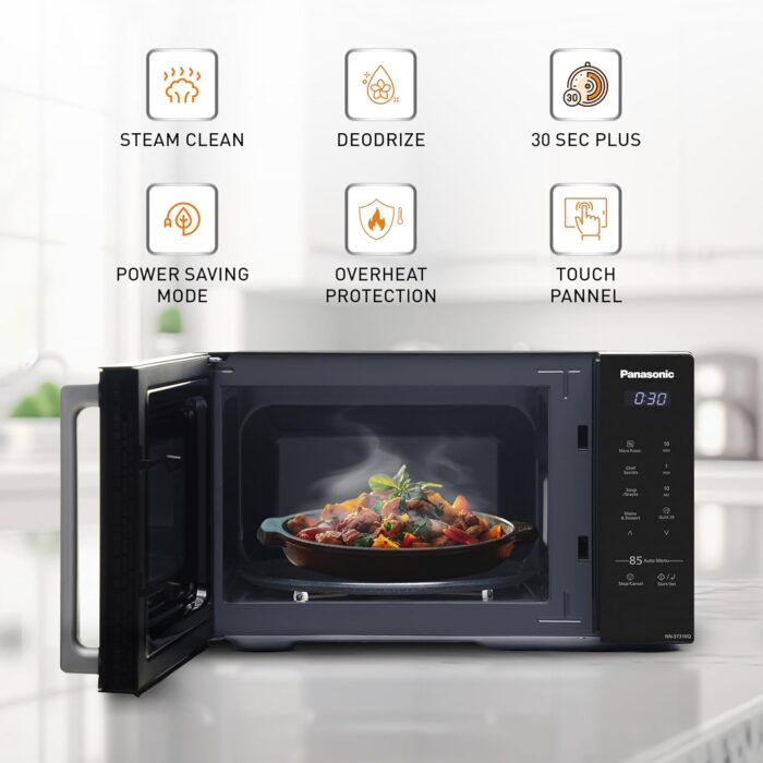 Panasonic 25L Solo Microwave Oven (NN-ST310QBFG, Black, 85 Auto Cook M... - Image 5