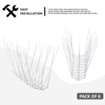 Kuber Industries Pack of 6 Transparent Bird Spikes for Pigeon Control ... - Image 2