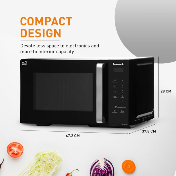 Panasonic 25L Solo Microwave Oven (NN-ST310QBFG, Black, 85 Auto Cook M... - Image 4