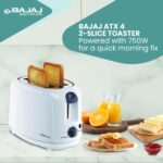 Bajaj ATX 4 750 watts 2-Slice Pop-up Toaster | Dust Cover & Slide Out ... - Image 2