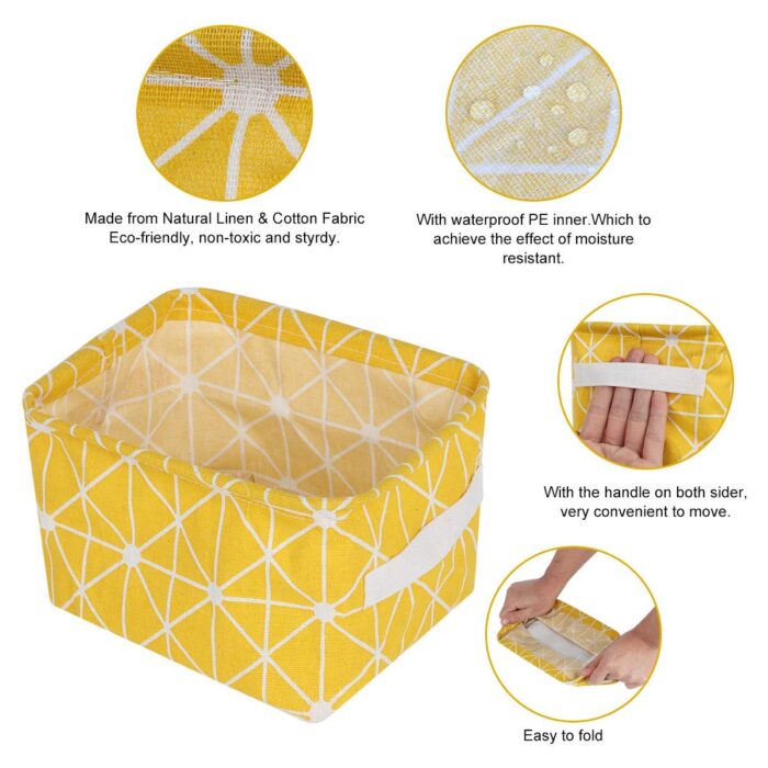 XAMILE Foldable Mini Square Storage Basket - Set Of 5 Small Collapsibl... - Image 2