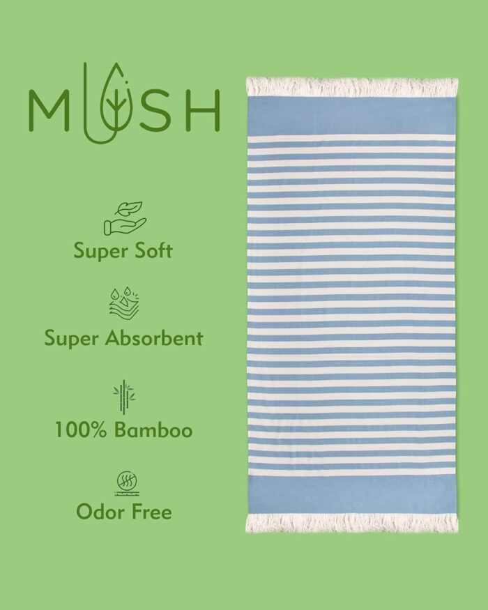 Mush 100% Bamboo Light Weight & Ultra-Compact Turkish Towel Super Soft... - Image 5