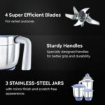 Prestige Iris 750 Watt Mixer Grinder with 3 Stainless Steel Jar + 1 Ju... - Image 4