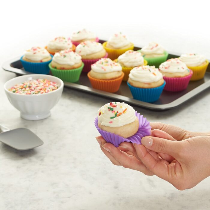 Zollyss Silicone Round Moulds for Muffins/Cupcake/Jelly/Cake (Multicol... - Image 6