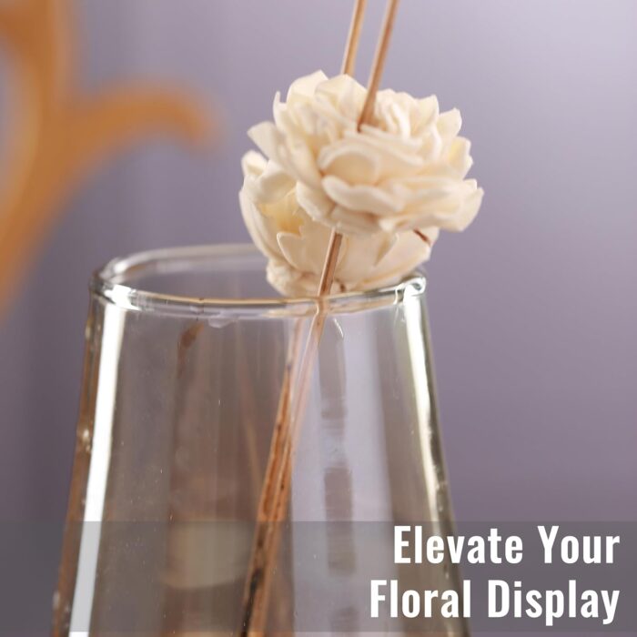 TIED RIBBONS Decorative Glass Oblong Vase for Flower Plants Home Decor... - Image 3