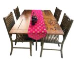 VIREO- Jacquard Silk Table Runner 13" X 70" 1 Pc (Pink) - Image 3