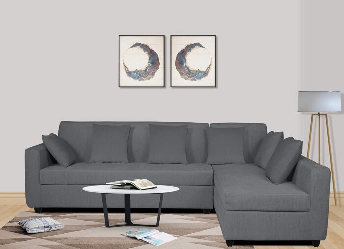 Adorn India Rio Decent L Shape Right Side Handle 6 Seater Corner Sofa ... - Image 1