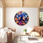 Livin'luxe paintings Loving couple Bird modern art Premium Sparkle lam... - Image 3