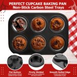 Casa Azul 6-Cup Muffin Tray for Baking with 100 Muffin Liners, BPA Fre... - Image 2