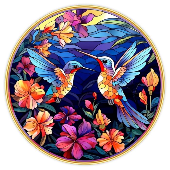 Livin'luxe paintings Loving couple Bird modern art Premium Sparkle lam... - Image 5