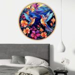 Livin'luxe paintings Loving couple Bird modern art Premium Sparkle lam... - Image 4