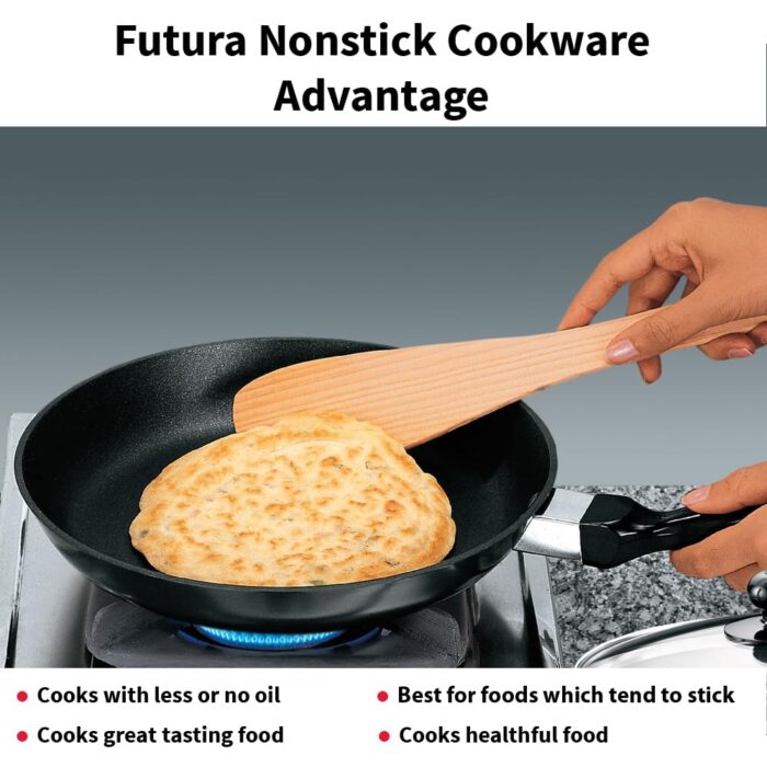 Hawkins Futura 24 cm Frying Pan, Non Stick Fry Pan with Glass Lid, Fry... - Image 4