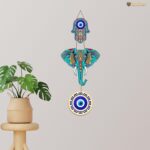 Artvibes Designer Elephant Wooden Wall Hanging for Home Decor | Hamsa ... - Image 2
