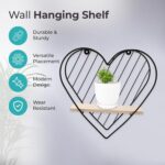 The Better Home Hanging Shelf-Heart/Iron Frame & Pinewood Rack/Wall Sh... - Image 3