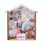 PRASA ART Unique Wooden House Shape Wall Mount Customised 3D Photo Fra...